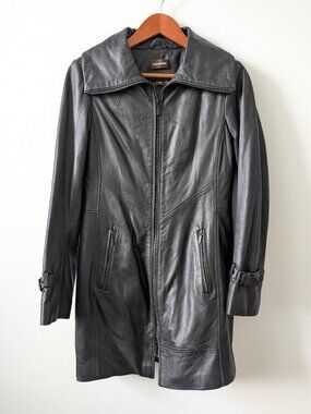 DANIER Genuine Leather Long Coat with Thinsulate Lining | XS